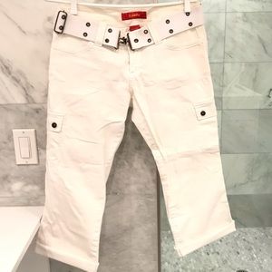 It Jeans White Jean Stretch Capris